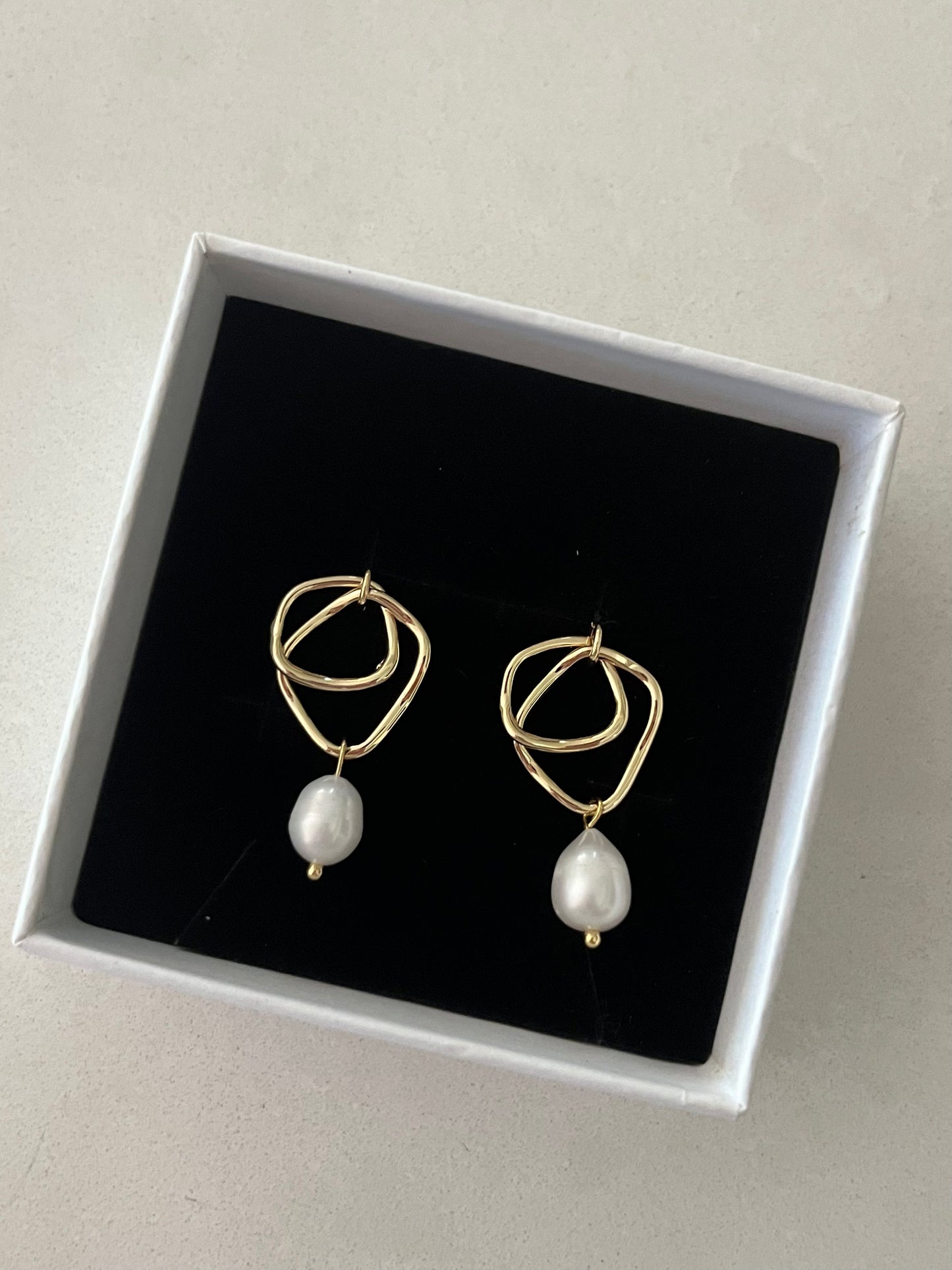 Gold Vermeil Amara Pearl Earrings