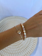 Sterling Silver Delilah Pearl Bracelet (Gold/Silver)