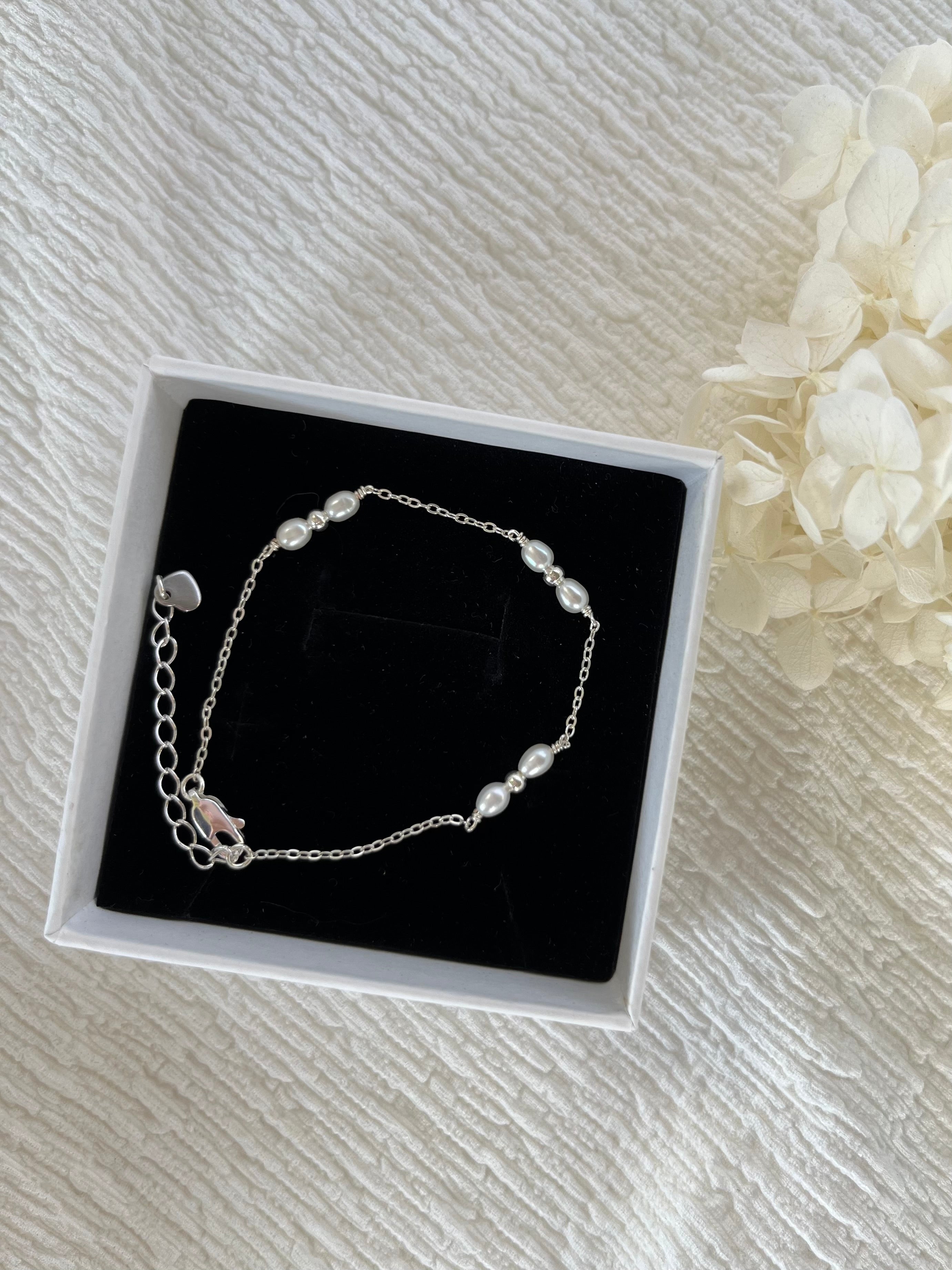 Sterling Silver Angela Pearl Bracelet (Gold/Silver)