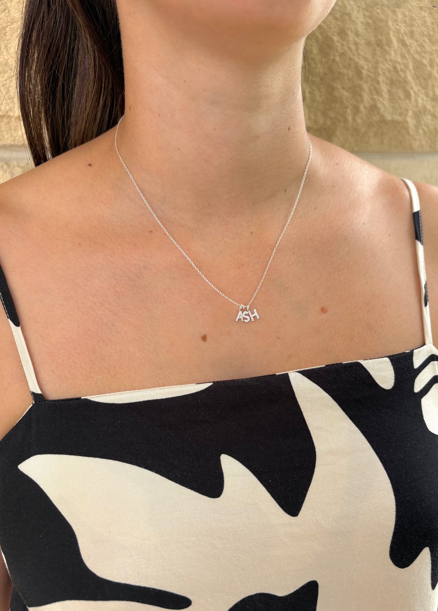 Sterling Silver Initial Letter Necklace