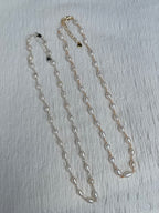 Sterling Silver Aria Pearl Necklace (Gold/Silver)