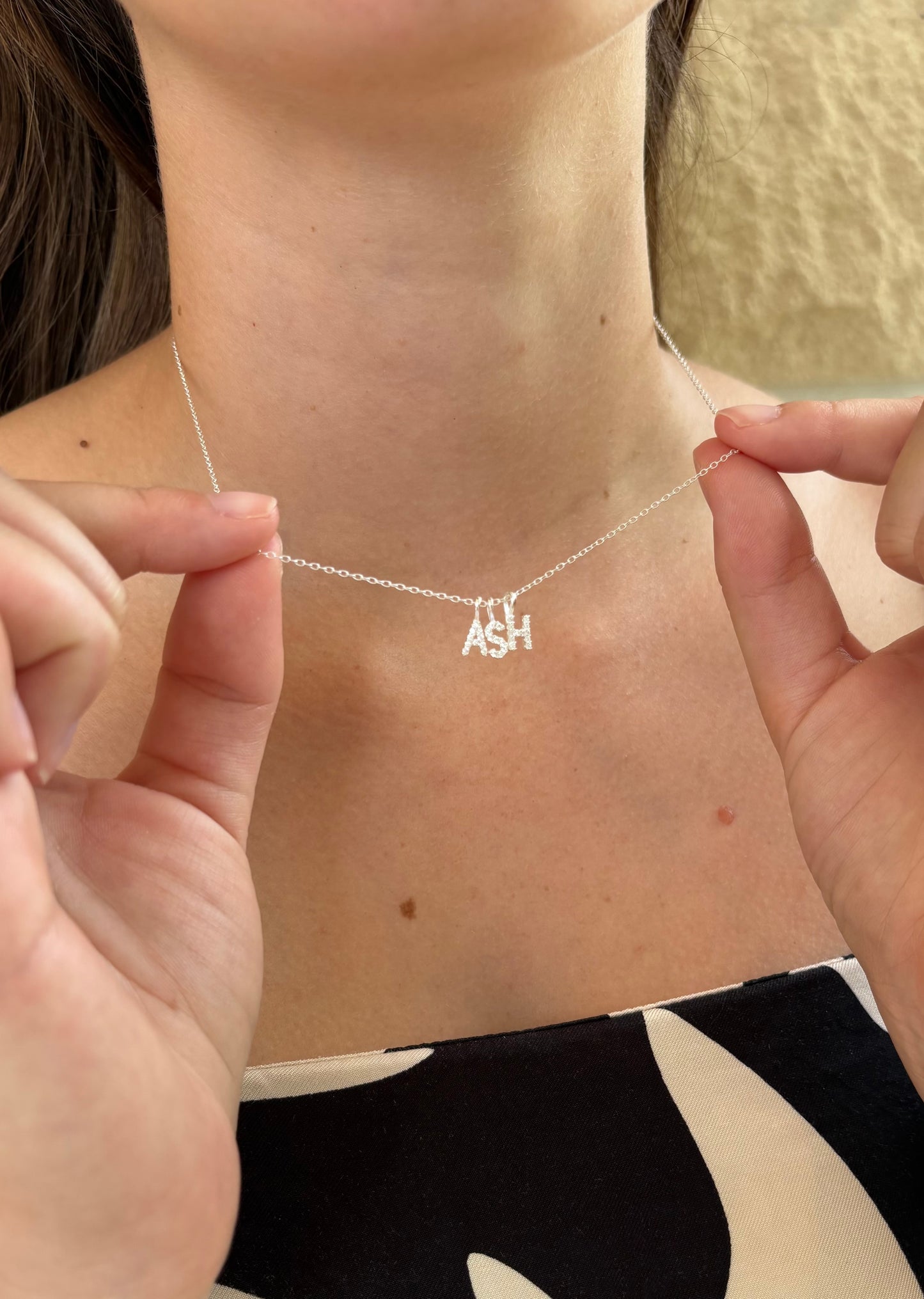 Sterling Silver Initial Letter Necklace