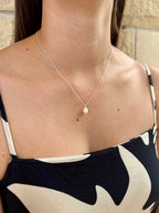 Sterling Silver Baroque Pearl Necklace (Gold/Silver)