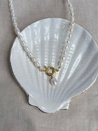 Sterling Silver Lola Pearl Necklace (Gold/Silver)