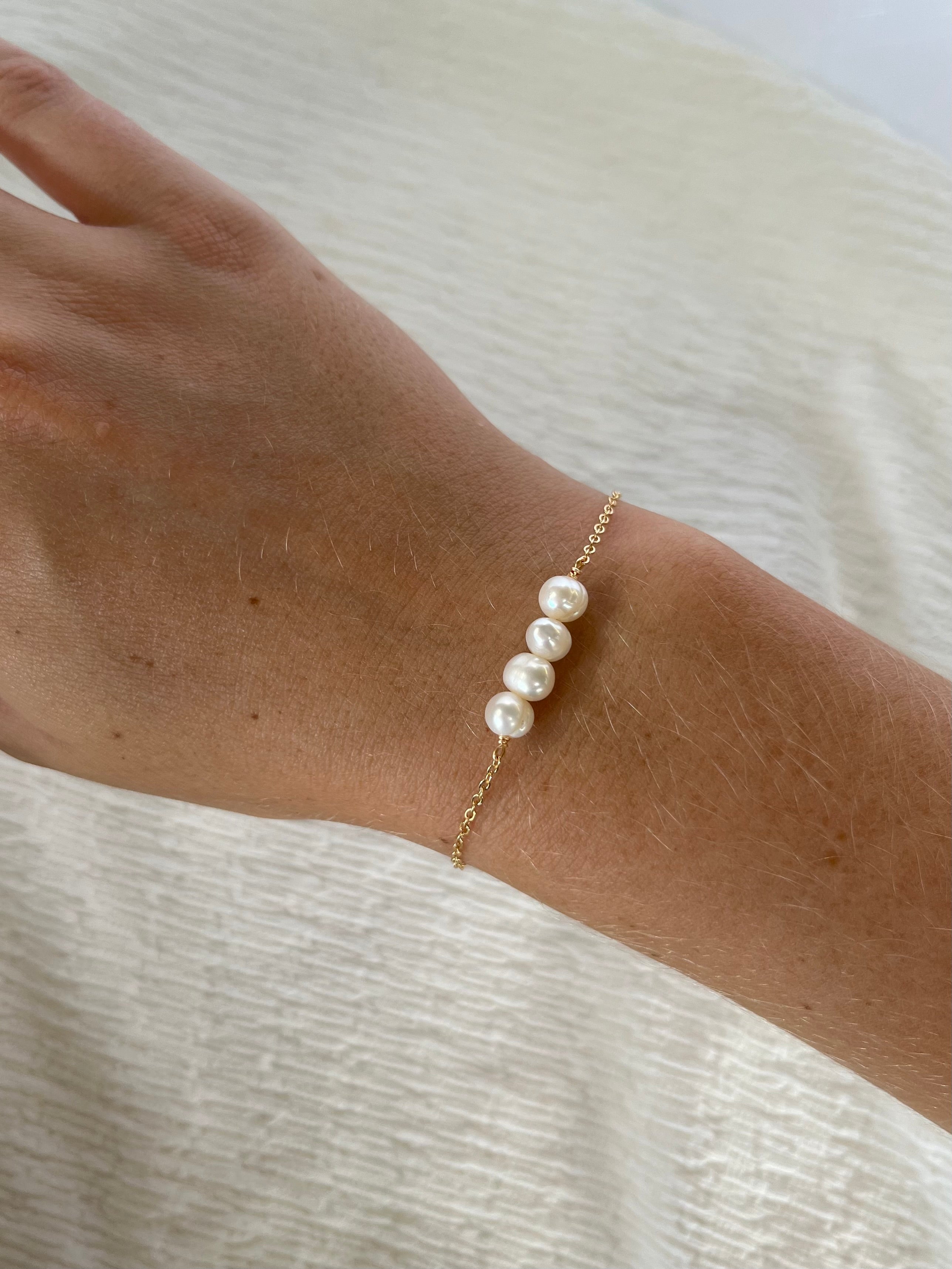 Sterling Silver Aspen Pearl Bracelet (Gold/Silver)