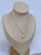 Sterling Silver Baroque Pearl Necklace (Gold/Silver)