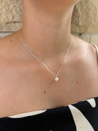 Sterling Silver Harper Pearl Necklace (Gold/Silver)