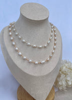 Sterling Silver Aria Pearl Necklace (Gold/Silver)