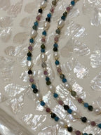 Sterling Silver Mixed Gemstone Bracelet (Gold/Silver)