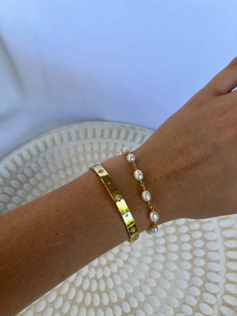 Star Cuff Bangle (Gold/Silver)