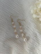 Sterling Silver Elle Pearl Earrings (Gold/Silver)