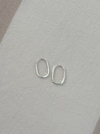 Sterling Silver Rectangle Hoops (Gold/Silver)