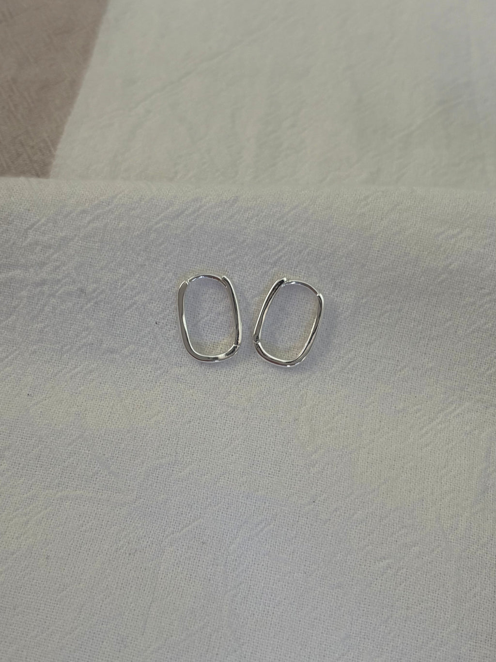 Sterling Silver Rectangle Hoops (Gold/Silver)