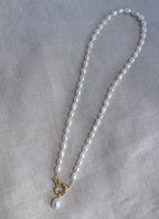 Sterling Silver Lola Pearl Necklace (Gold/Silver)