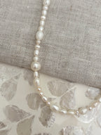 Sterling Silver Mixed Freshwater Pearl Necklace (Gold/Silver)