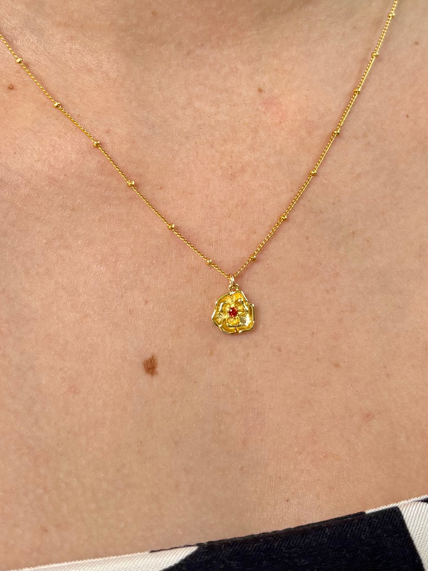 Gold Vermeil Birth Flower Necklace