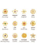 Gold Vermeil Birth Flower Necklace