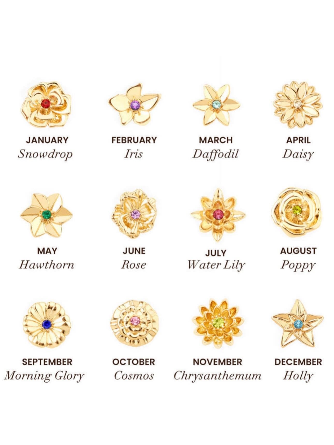 Gold Vermeil Birth Flower Necklace