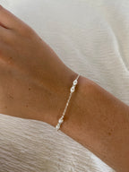 Sterling Silver Angela Pearl Bracelet (Gold/Silver)