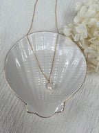 Sterling Silver Baroque Pearl Necklace (Gold/Silver)