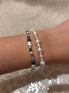 Sterling Silver Mixed Freshwater Pearl Bracelet (Gold/Silver)