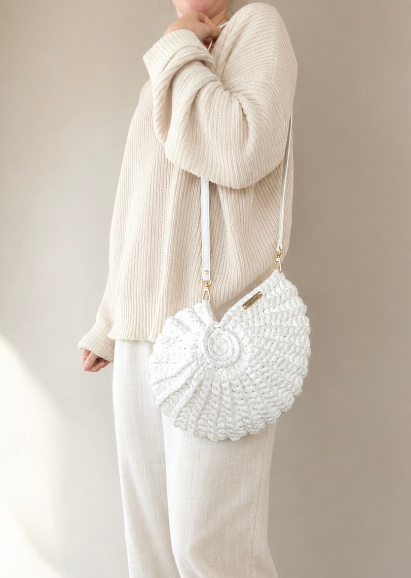 Handmade Crochet Nautilus Shell Bag