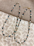 Sterling Silver Mixed Gemstone Necklace (Gold/Silver)