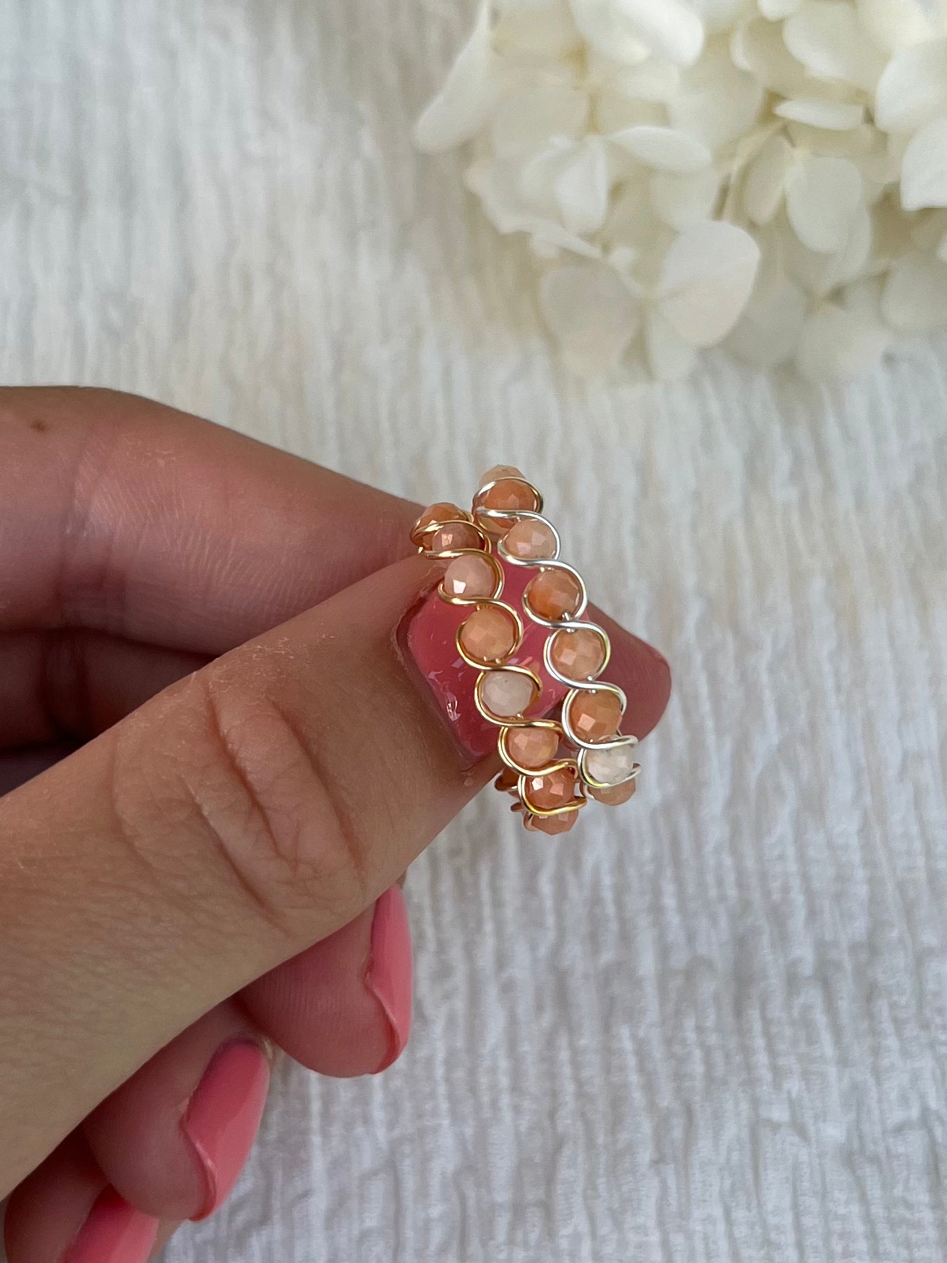 Pink Aventurine Ring