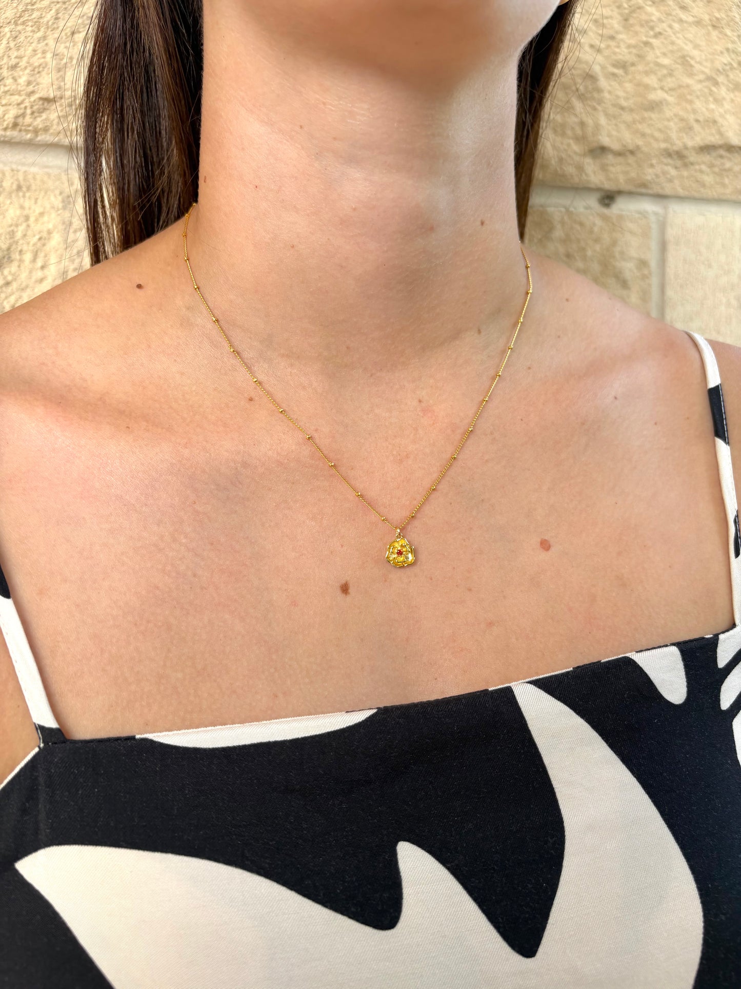 Gold Vermeil Birth Flower Necklace