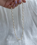 Sterling Silver Aria Pearl Necklace (Gold/Silver)