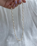 Sterling Silver Aria Pearl Necklace (Gold/Silver)