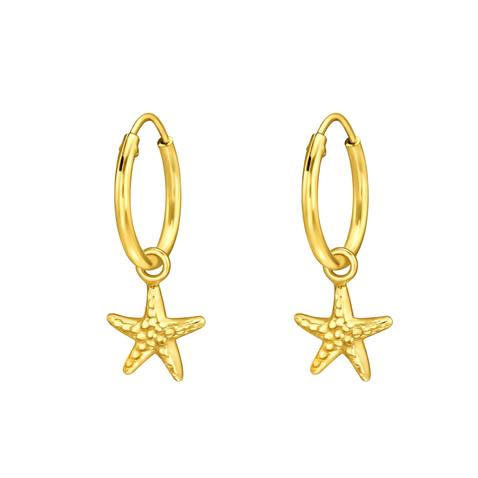 Sterling Silver Starfish Huggies