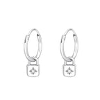 Sterling Silver Locket Huggies