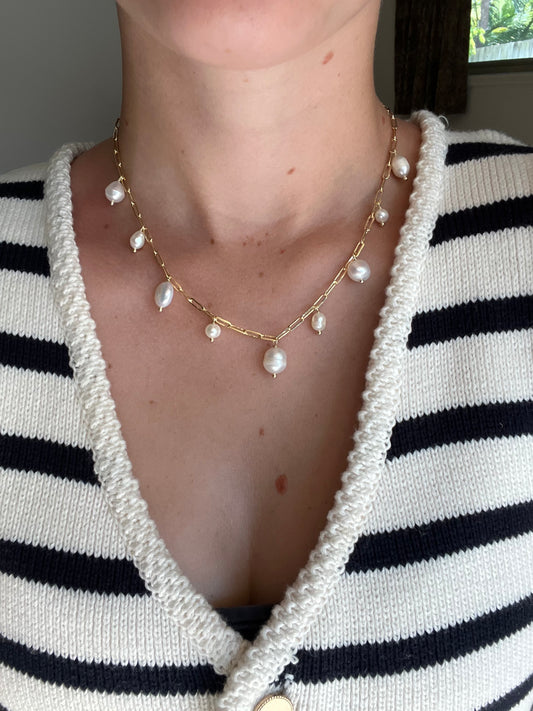 Santorini Pearl Necklace