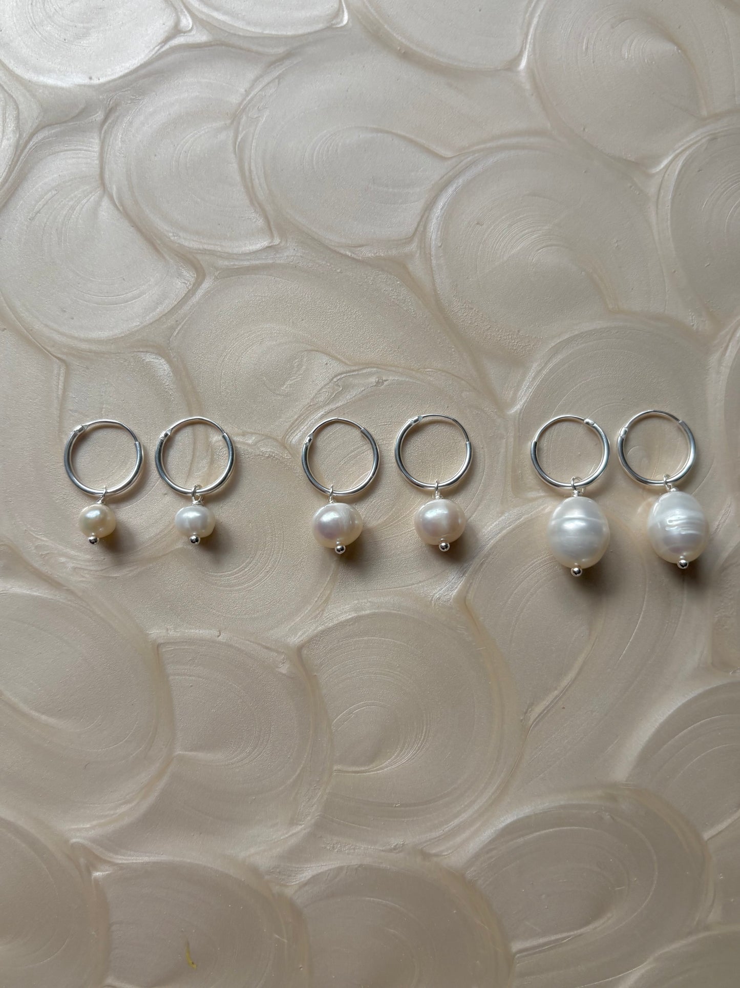 Sterling Silver Baroque Pearl Huggies (Gold/Silver)