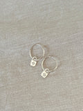 Sterling Silver Locket Huggies