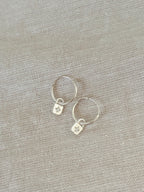 Sterling Silver Locket Huggies