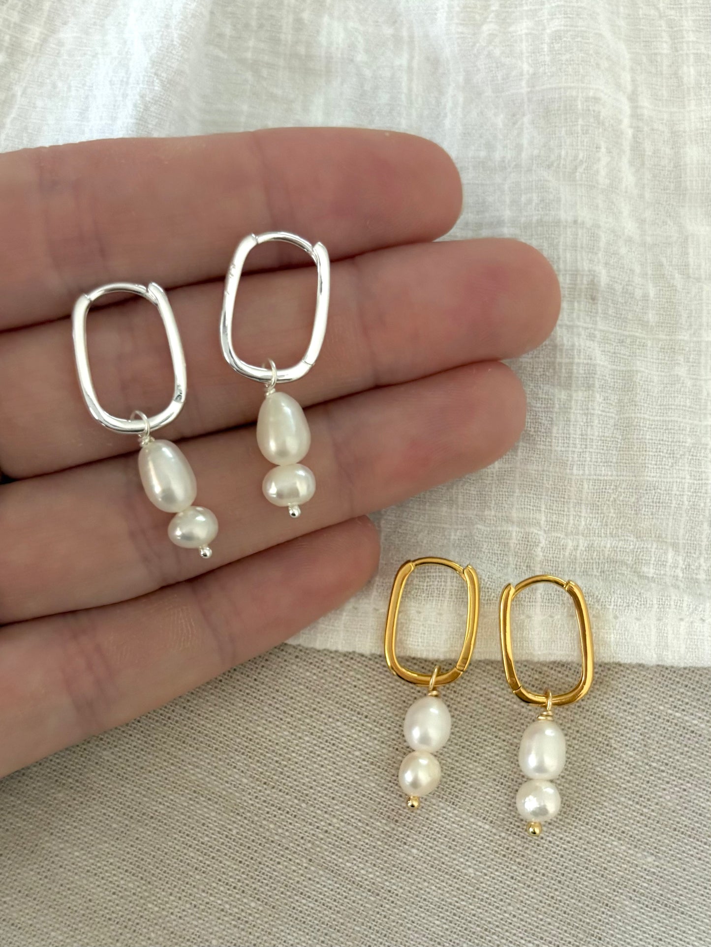 Sterling Silver Hazel Earrings (Gold/Silver)