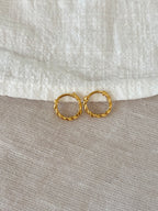 Sterling Silver Twist Hoops (Gold/Silver)