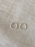 Sterling Silver Twist Hoops (Gold/Silver)