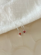 Sterling Silver Love Heart Huggies (Gold/Silver)