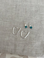 Sterling Silver Mixed Gemstone and Pearl Earrings (Gold/Silver)