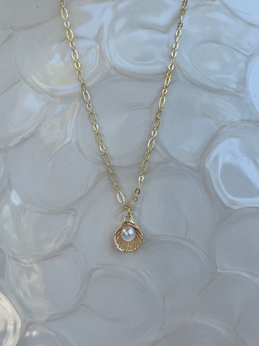 Shell and Pearl Necklace
