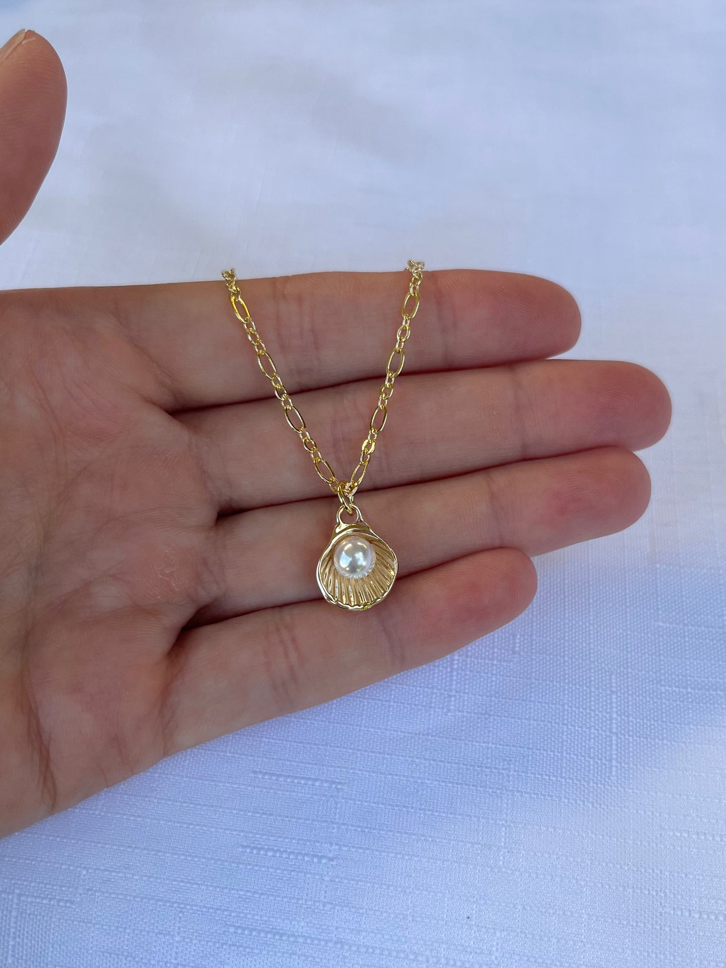 Shell and Pearl Necklace