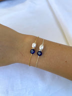 Sterling Silver Evil Eye Bracelet (Gold/Silver)