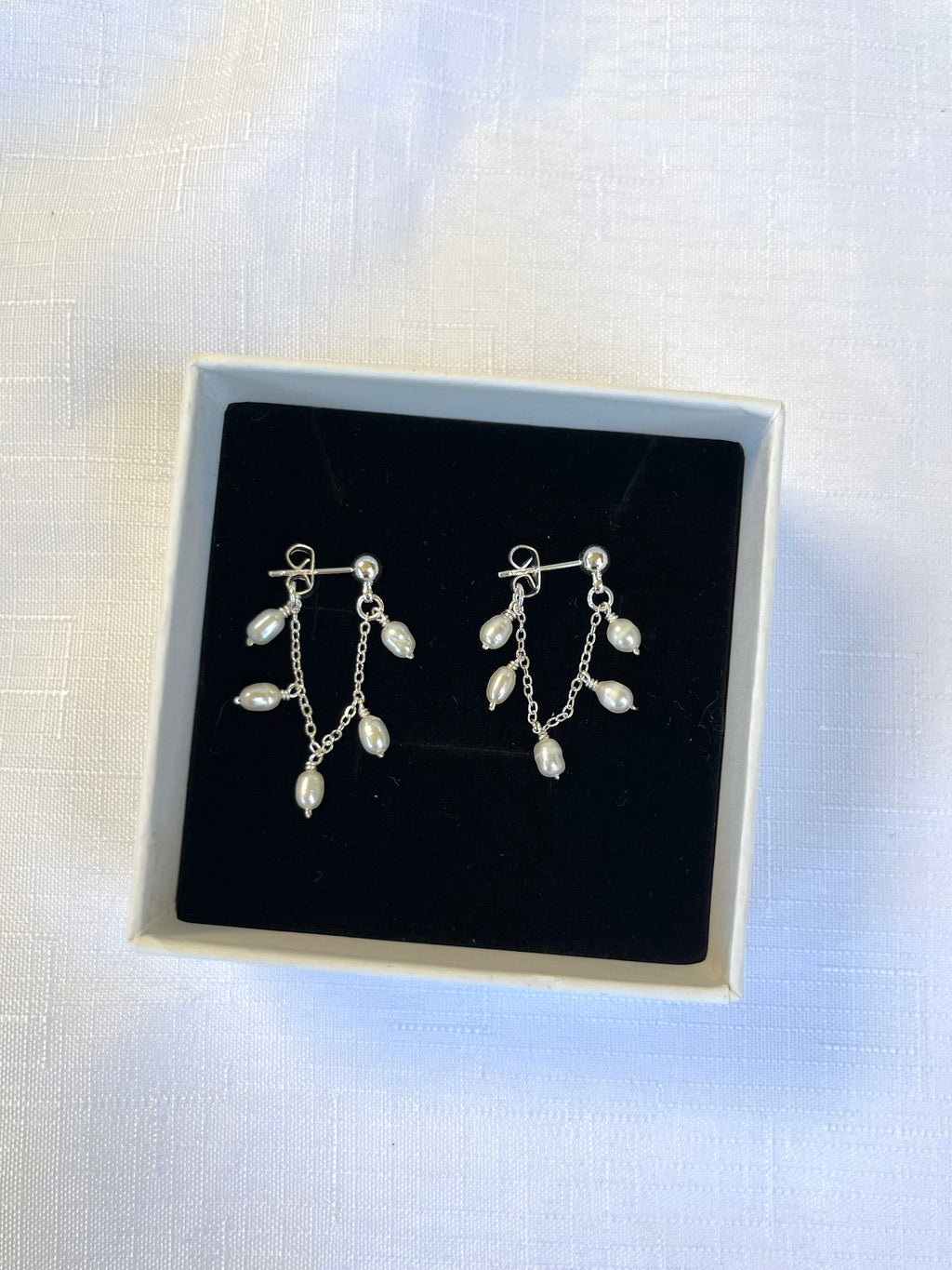 Sterling Silver Airlie Pearl Earrings (Gold/Silver)