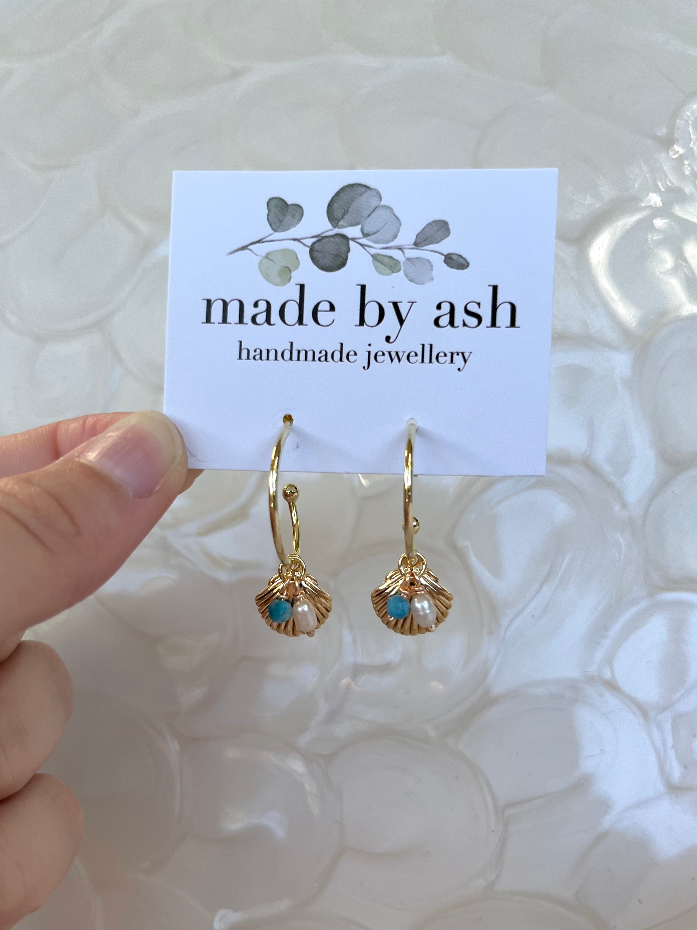 Gold Vermeil By The Sea Hoops