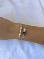 Sterling Silver Evil Eye Bracelet (Gold/Silver)
