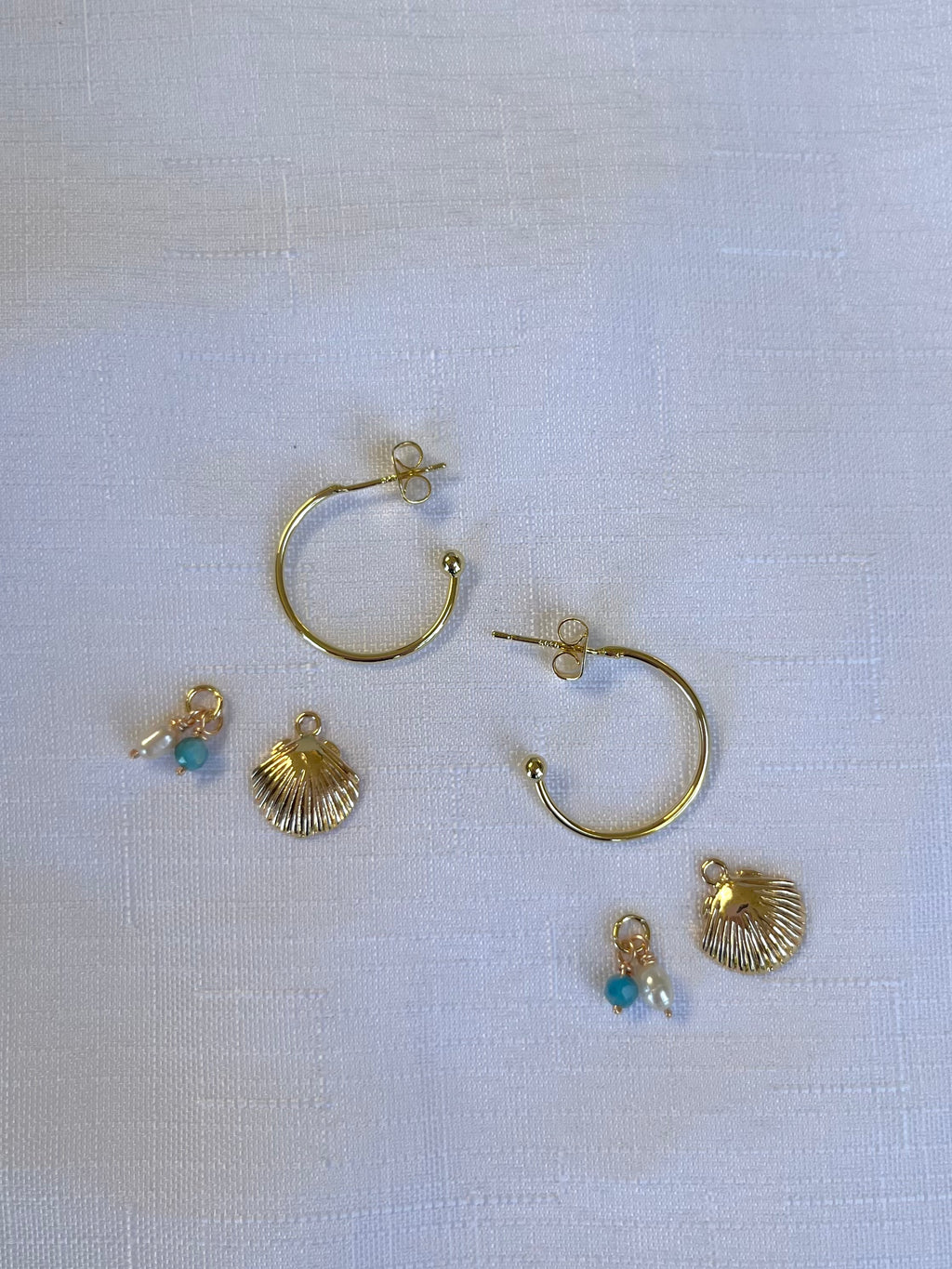 Gold Vermeil By The Sea Hoops
