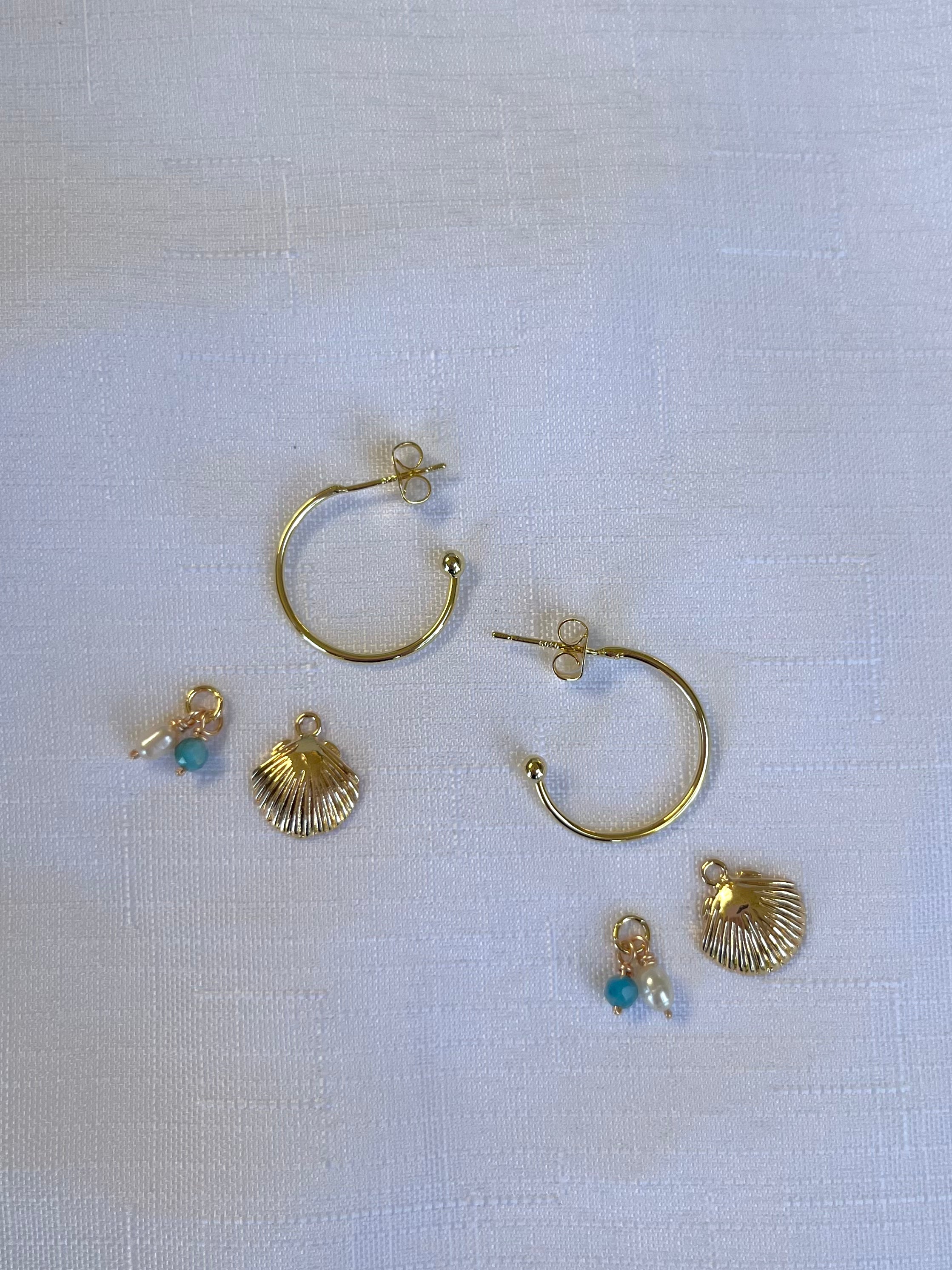 Gold Vermeil By The Sea Hoops